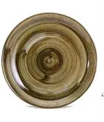 Caffeine Brown Ceramic Dinner Plate