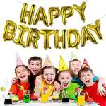FANEX Plastic Solid Happy Birthday Letter Foil Balloon