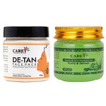 Caret Organic De-Tan Face Pack (100g) AND Neem, Tulsi & Aloevera Gel (100g) - Pack of 2