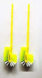 SHOP BY ROOM Broad Handle Double Sided Toilet Cleaning/Bathroom Cleaning Brush - Set of 2