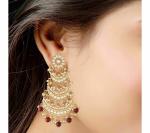 Gyaan Jewels Handmade Drops and Danglers Maroon for (Women and Girls)