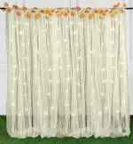 SpecialYou.in Aesthetic Room Decor White Sheer Curtains with Fairy Lights and Autumn Leaves Vines for Beautiful Home Decor- Set of 10 Items