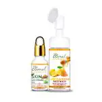 Eternal Ayurveda Skin Lightening Oil (30 ml) with Lemon & Honey Face Wash - Inbuilt Brush (100 ml)