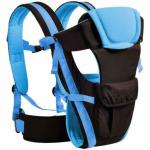 BBYARAJ Baby Carrier Bag for Newborns 0 to 2 Years, 4-in-1 Adjustable Back and Front ( black & blue)