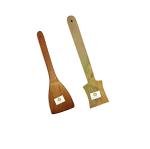 Arman Spoons Brown Neem Wood Roti Spatula For Pan (Pack Of 2)
