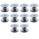 Rawk Stainless Steel Ring Knob for Drawers,Cabinets and Cupboards,Drawer Pulls,Pulls Handle for Kitchen Cabinets,Cabinet Pulls (Silver , Pack of 10, Chrome Polish)
