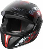 VirgoNo1 ZDI200 Black and Red Motorbike Helmet - M