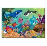 Mini Leaves 35 Piece Puzzle for Kids - Ocean Animals Jigsaw Puzzle - Wooden Puzzles for kids - Educational Toys for kids 3+ years with Wooden Tray - Safe & Durable Pre-School Toys for Kids