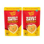 Yogabar Veggie Masala Oats 400g (Pack of 2) | Yogabar Masala Oats | Healthy Breakfast Food | Weight Management Breakfast Cereal | 100%Vegan & No Preservatives
