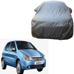 Love Me Grey Tata Indica Car Body Cover with Mirror Pockets