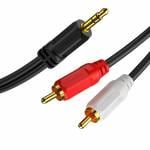 DigiEdge 2RCA to 3.5mm Jack Cable RCA Audio AUX Cable for Smartphones/Laptop / MP3 / DVD/TV Amplifier