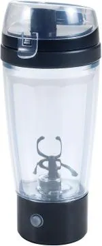 Benison India Clear Plastic Protein Shaker Bottle, High-Torque Tornado Cup Mixer