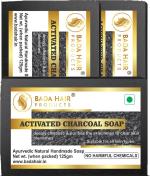 Badahair Handmade Activated Charcoal Soap Combo, 125 G (Pack Of 3)