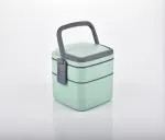 SVK Dream 2 Layer Bento Box for Kids and Adults, Sealed and Leak-Proof Lunch Box, Keep Foods Separated Food Storage Container, Food-Safe Materials (Multicolor)