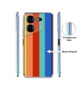 Casotec Rainbow Colors Design Printed Silicon Soft TPU Back Case Cover for Tecno Pova 5 4G / Pova 5 Pro 5G / Pova 5 Pro 5G