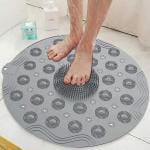 HEMIZA Round Bath mat Bathroom Floor mats Anti Slip mat for Bathroom Floor Anti Slip Bathroom Rubber mat Anti Slip Bathroom Shower mat Non Slip mat Bath for Bathroom PVC