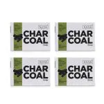 SVAG BASICS Charcoal Soap | Removes Dead Skin Cells | Better Skin Cell Production |Purifies Skin Deeply | Eliminates Excess Oil | Deep Cleansing | Suitable for Men & Women-50 gm (Pack of 4)