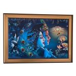 SHASWAT ART Limited Edition Radha Krishna Crystal Reign Art Painting I Radha Krishna Photo Frame | Radha Krishna Painting with Frame | Radha Krishna Photo with Frame (14x20 Inch) 21292