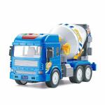 SHIVAARO Unbreakable Friction Powered Cement Mixture Construction Truck Toy Pull Back Vehicles Engineering Toys Truck with Light & Sound for Kids Boys Girls