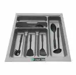 SmartSlide Plastic Cutlery Tray For Kitchen Drawer/Cutlery Tray For Modular Kitchen Basket/Cutlery Tray For 22 inch Long Tandem Basket Drawer (17 x 22 Inch)