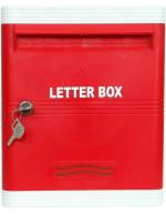 Aura Plast Red Plastic Wall Mounted Mailbox