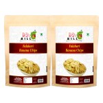 90's MILL Kerala Vazha Pazham Namkeen Chips wafers | Fast Falahari Farali Falhari Banana Chips Banana wafers Vrat Upwaas Navratri Namkeen Snack Tasty Yummy Snack Healthy Snack-1Kg*2Pack