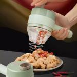 DealGuru 4-in-1 Vegetable Cutter Electric Vegetable Cutter Multi sabzee kaatane vaala Kitchen Vegetable Katara Vijali Food Processor bijalee Food Cutter Mini Food Chopper Electric Garlic Masher 1 PCS