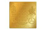 Rudra Centre Brass Shiv Shakti Yantra in Gold Finish, 6 x 6 in