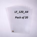 FILE MARS VIRGIN PAPER SHEETS 150 MICRONES L TYPE FOLDER (Set Of 20, White)