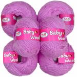 M.G Enterprise yarn, Baby wool ocho Purple Pack of 6 pc 25 gm each