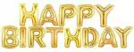 FANEX Solid Happy Birthday Foil Letter Balloon (Pack of 13)