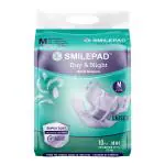 Smilepad Premium Adult Diaper, Open Type, Unisex, Size (M), Pack of 1 (10 Diapers)