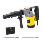 Tomahawk T0810 Corded Electric 2900 RPM Demolition Hammer/Concrete Breaker with 2 Chisels Flat and Pointed/Anti Vibration Control Handle (900 watts, 5 kg) Yellow