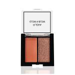 Flicka Glow N Blow Blusher & Highliter Orange Peach/ Rose Gold ,contour palette | face and cheeks blusher palette -Shade 03 ( Ambitious ) for Face Makeup, Chemical & Paraben Free 3.2gm