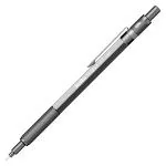 Scrikss Graph-X 0.7mm Mechanical Pencil with 2B Lead, Dark Grey Brass Plated, Interchangeable Mini Eraser, Push Mechanism - 86206