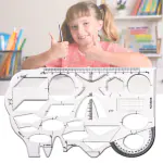 Tallin Flexible Multifunctional Geometric Ruler Geometry Tool for Students, Used