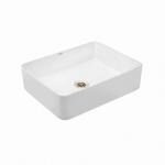 JAQUAR JDR (JAQUAR DESIGNER RANGE) Series Table Top WASH BASIN (White) | 530x420x140mm, Rectangle | Ceramic Basin/Sink for Bathroom, Living Room | Table/Counter Top | JDS-WHT-25907N