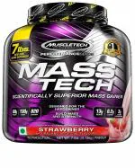 MuscleTech MassTech Elite Strawberry Weight Gainer Whey Protein Powder 7 lbs