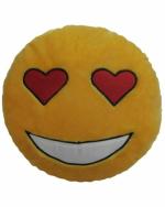 Tickles Yellow Polyester Smiley Cushion Pillow Stuffed Toy (33 x 33 cm)