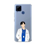 Emble Designer Clear Tranperant Silicone Case For Realme C15-Design A20 ( TPU | Soft , Realme C15| Multicolor )