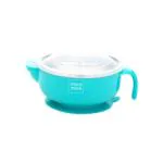 Mee Mee Baby Steel Feeding Bowl with Sunction Base | BPA Free | Food Remains Warm | Multi-Functional Snack/Fruit | Easy Grip Handle (Blue)