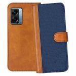 Knotyy OPPO K10 5G Blue and Brown Faux Leather Back Cover Flip Cover (Pack of 1)