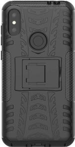 Leyon Black Rubber, Plastic Back Cover For Motorola Moto One Power