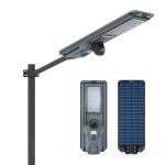 Homehop Solar Street Light 300W Outdoor with Security Camera Waterproof 163 LEDs Motion Sensor Lamp with Remote Controller (Cool White-ABS Plastic)