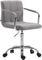 Finch Fox Grey Fabric Office Chair 45 x 35 cm
