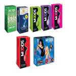 MOODS All New Type Combo Pack Condoms For(Electrify 12s,1500 Dots 12s,Ultrathin 12s,Ribbed 12s,Strawberry 12s,Dotted 20s,Variety Pack 16s) (Set of 7)