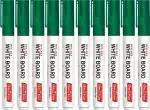 Soni Officemate Refillable Whiteboard Marker (Set of 10, Green)