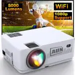 AUN S13 Smart HD Projector for Home 1080p Support 5000 Lumens WiFi Bluetooth Android Apps Miracast Airplay