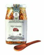 Homemade Raw Turmeric Pickle, Haldi ka Achar, Made with Organic Cold Pressed Mustard Oil, Sun Dried and Sun Matured, 385 grams