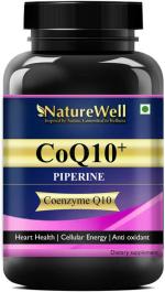 Naturewell Coenzyme 120Mg With Piperine 5Mg For Cardiovascular Health And Energy, 60 Capsules